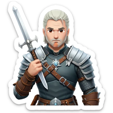 Witcher dungeons and Dragons character sticker