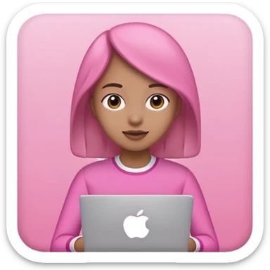 video meeting pink  sticker