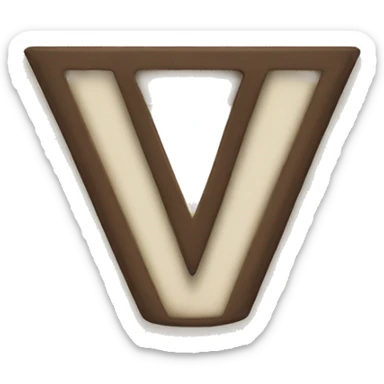 Letter V sticker