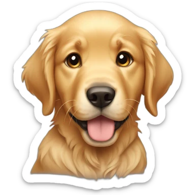 puppy golden retriever sticker