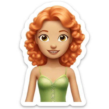Beautiful ginger Barbie fairy sticker