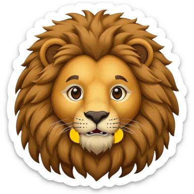 man in lion  costume  sticker