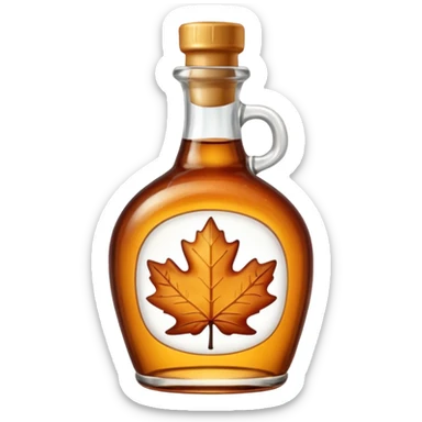 Cute bottle of maple syrup sticker