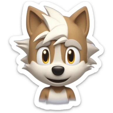 a new character of sonic the hedgehog sticker