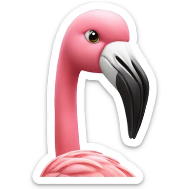 Flamingo with an oreo sticker