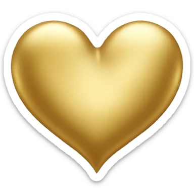 Gold heart sticker