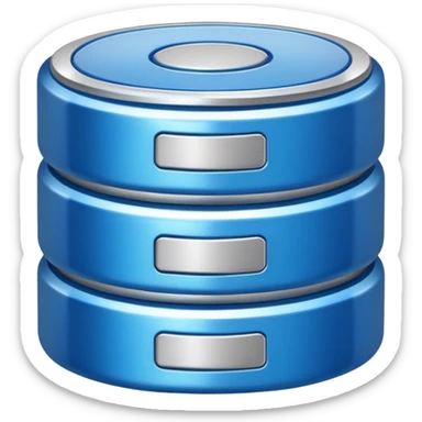 sync icon with  database icon sticker