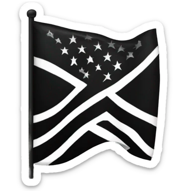Black flag with the Union emblem sticker