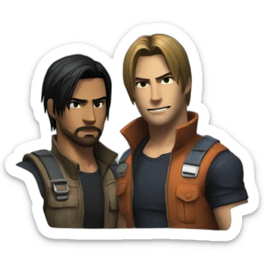 carlos Oliveira and Leon S Kennedy sticker