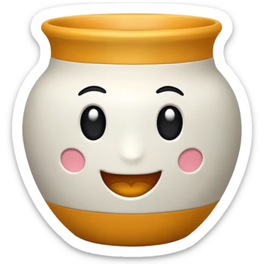 vaso branco sem flores sticker