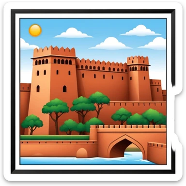 agra fort sticker