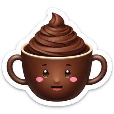 chocolate desert in cup sticker