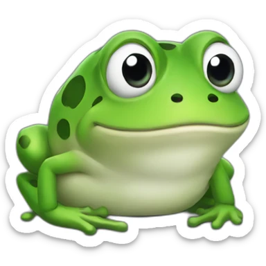 Chat sur grenouille sticker