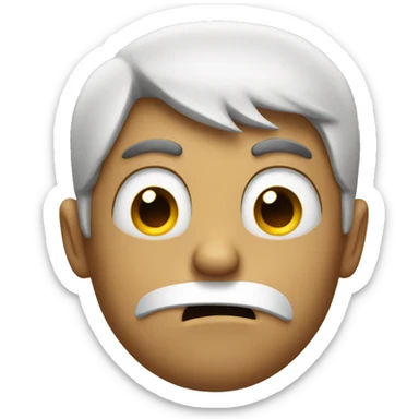 Super grossed out face sticker