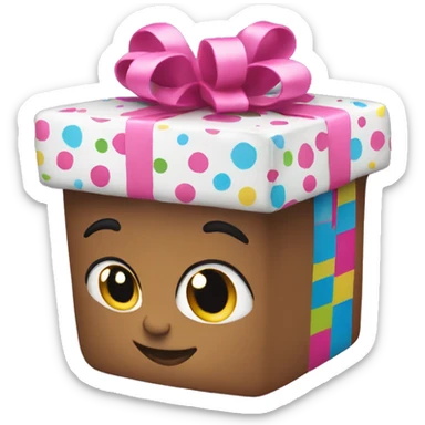 birthday present sticker