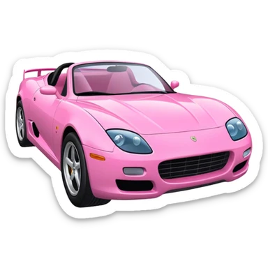Voiture sportif rose  sticker