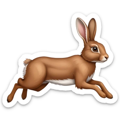 Running hare sticker