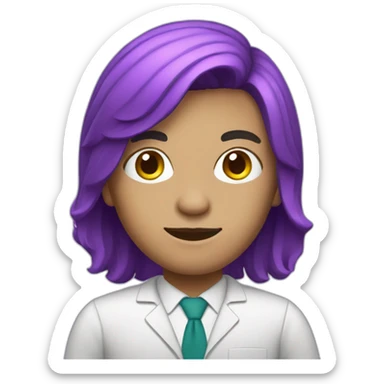 it specialist with purple hair sticker