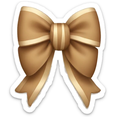 Light Brown bow  sticker