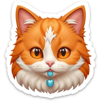 kitty  with human big lips  sticker