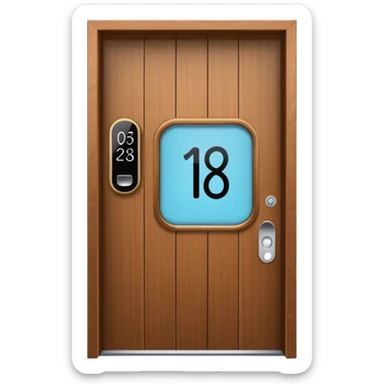 modern villa door number wood Japanese with smart screen lock sticker
