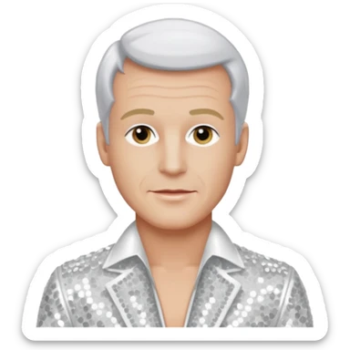 Peter Allen with White Sequin Outfit sticker