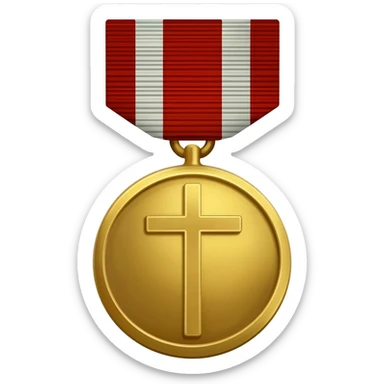 Gold Cross Military Medal sticker