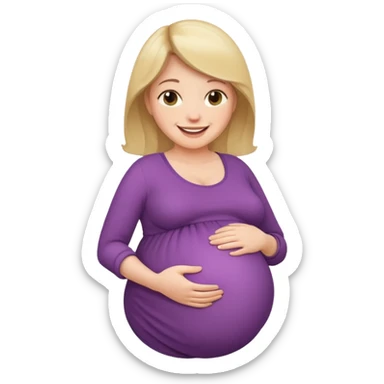 Pregnant woman big belly sticker