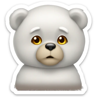 Ours avec doudoune  sticker