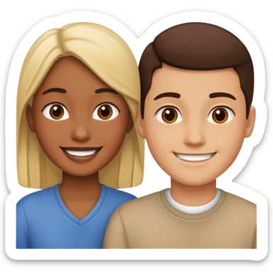 Two people separated  sticker