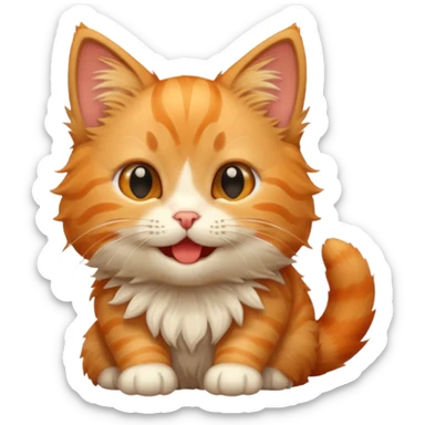 Kitten giggle sticker