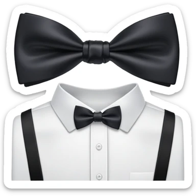 black bow tie sticker