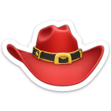 red ranger cowboy hat sticker