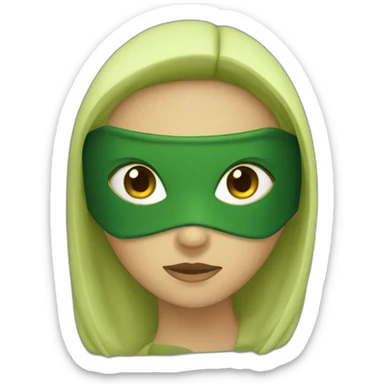 Green ninja girl  sticker