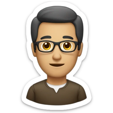 a man with a had as a computer sticker