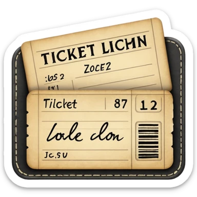 ticket ledger sticker
