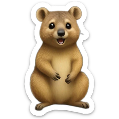 quokka visiting singapore sticker