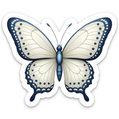 white butterfly sticker