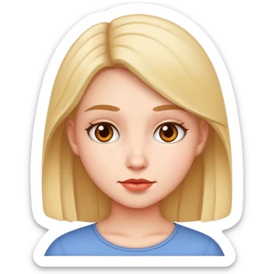 realistic portrait of girl sticker