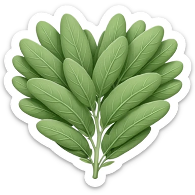 green sage heart sticker