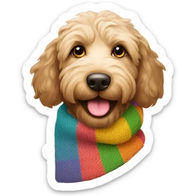 labradoodle-in-the-scarf sticker
