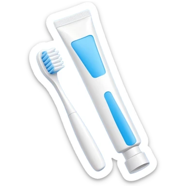 toothpaste and toothbrush sticker