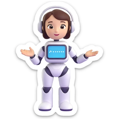 AI data-analysis assistant, modern, friendly, tech-inspired, app icon style sticker