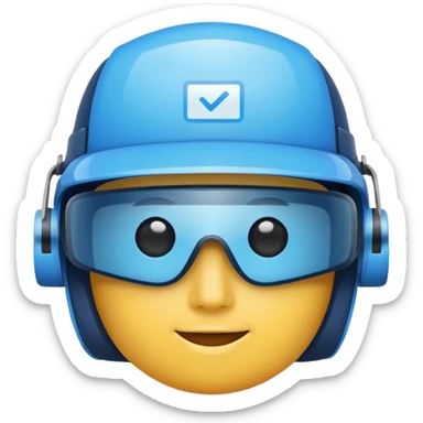 blue square, It needs to say the words "visor" sticker