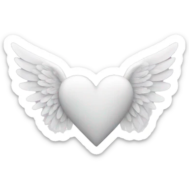 heart with angel wings sticker