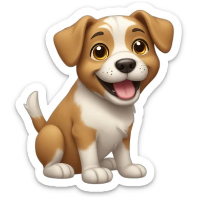 Dog 🐶 smiling and waving sticker