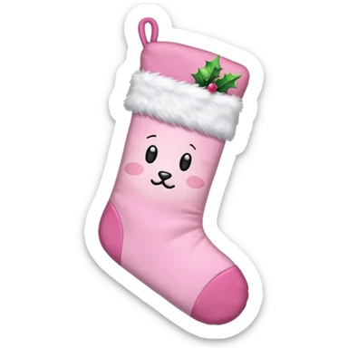 Natale rosa, estetico  sticker