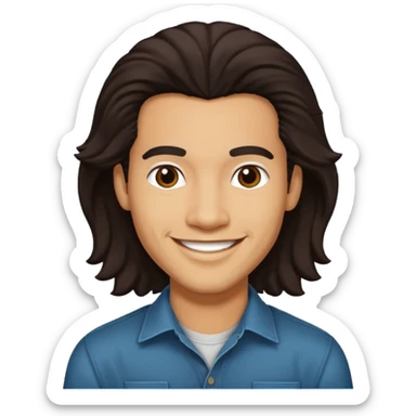 Bobby DeBarge (1956-1995) with long dark brown hair sticker