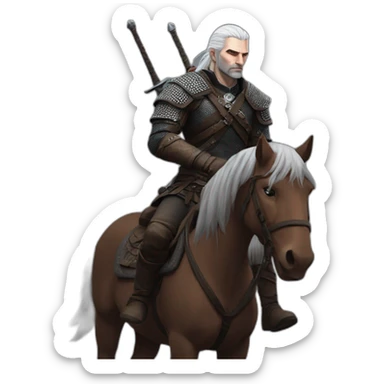 geralt on his horse sticker