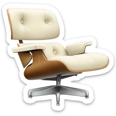 eames chair cream  sticker